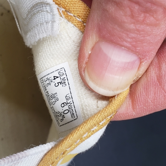 VANS CHECKERBOARD CLASSIC SLIP-ON SNEAKER WOMEN'S SIZE 6 OCHRE YELLOW - Picture 10 of 12